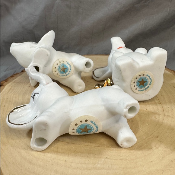 Set of 3 Vintage Ceramic White Elephants, Chen Star Collections - Picture 9 of 11